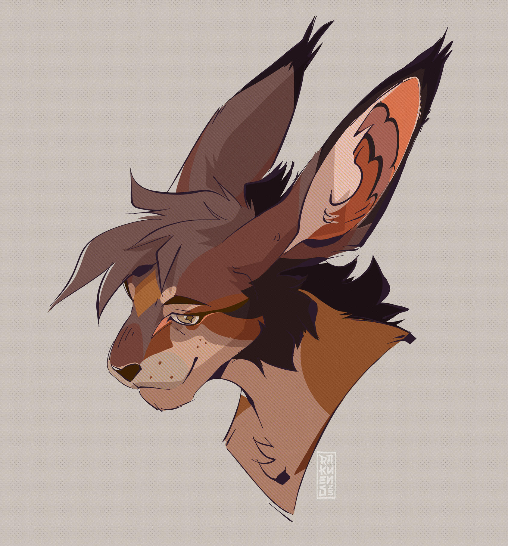 Simple shaded portrait