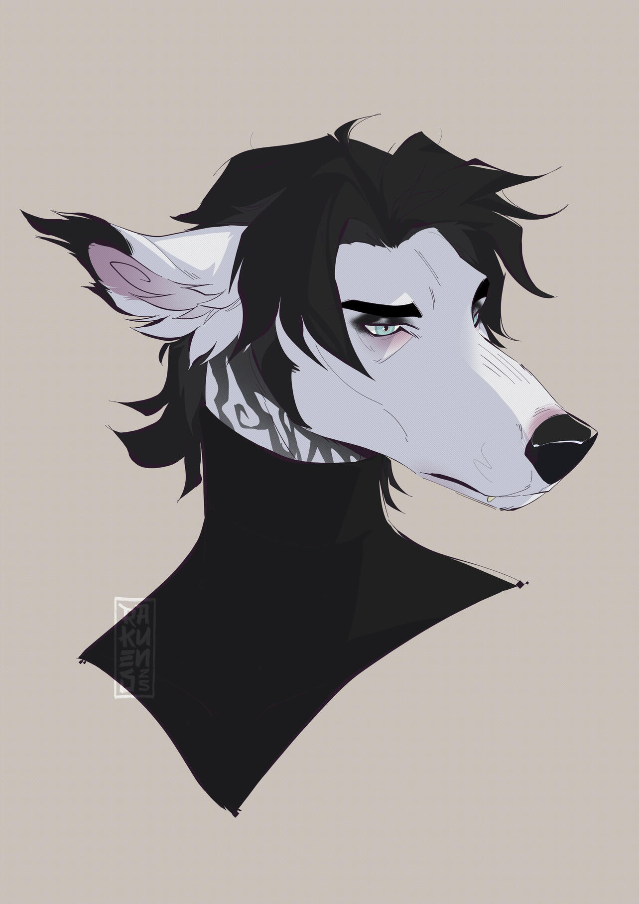 Simple shaded portrait